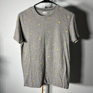 Old Navy Soft Washed Heather Grey w Bananas Tee T-Shirt SZ Small